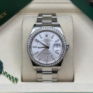 Rolex Datejust 36 Silver Index Dial Stainless Steel Diamond Bezel Oyster Bracelet