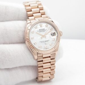 Rolex Datejust 278275 Datejust 18K Rose Gold with Mother of Pearl Diamond Dial on President