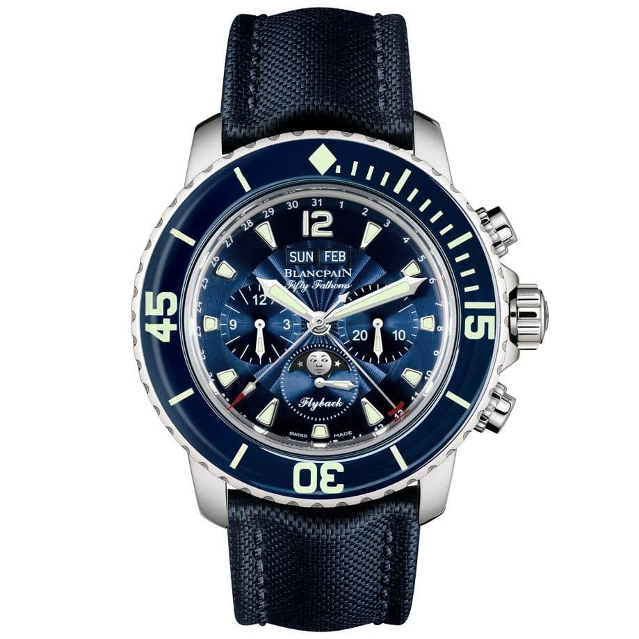 Blancpain  5066f-1140-52b Fifty Fathoms Complete Calendar Flyback Chronograph Watch