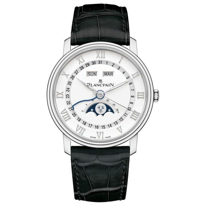Blancpain 6654-1127-55b Villeret Moonphase Calendar 40mm Watch