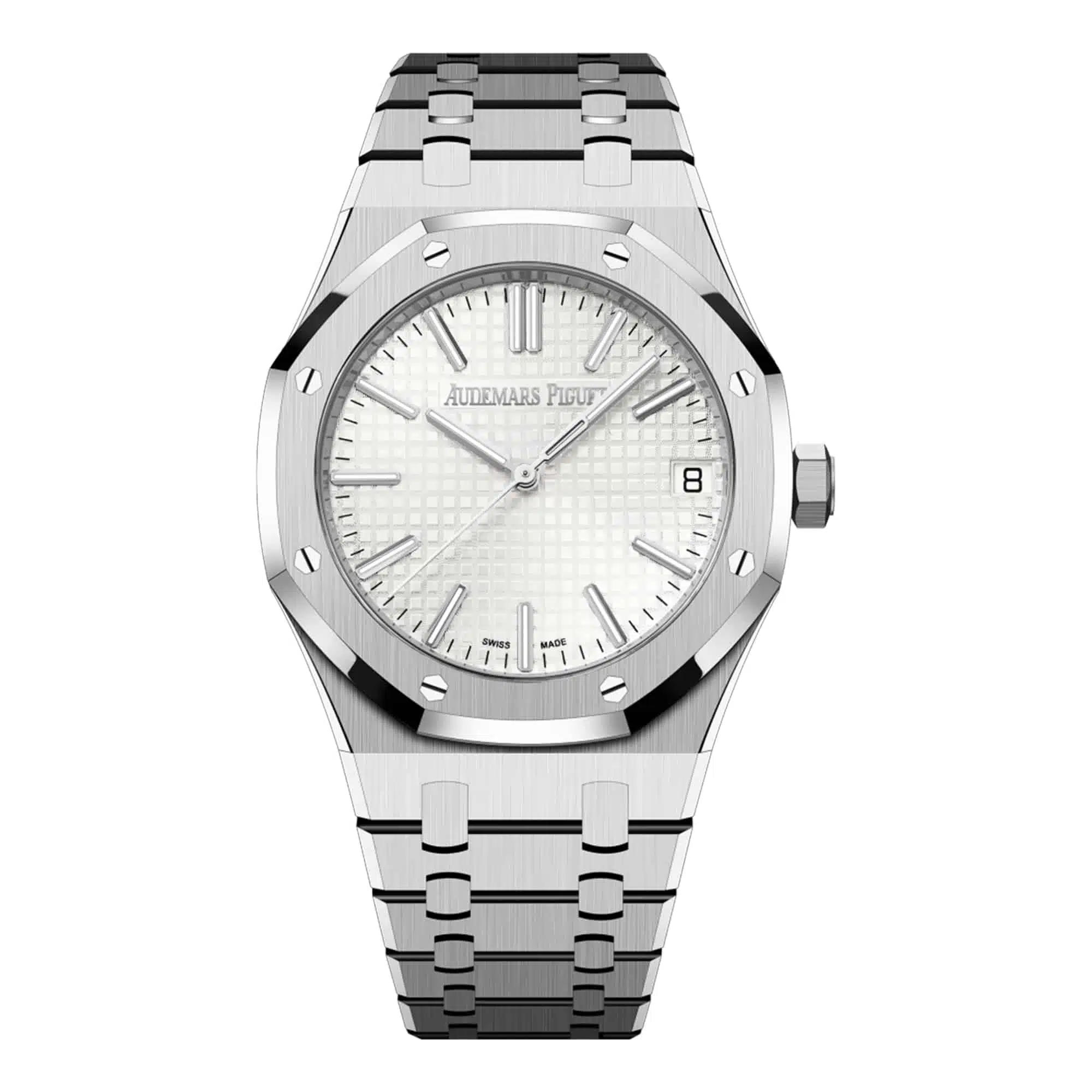 Audemars Piguet 15510ST.OO.1320ST.08 Royal Oak White Dial Watch