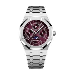 Audemars Piguet 26574BC.OO.1220BC.01 Royal Oak Burgundy Dial White Gold Bracelet