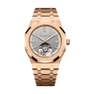 Audemars Piguet 26730OR.OO.1320OR.05 Royal Oak Grey Dial Pink Gold Bracelet Watch