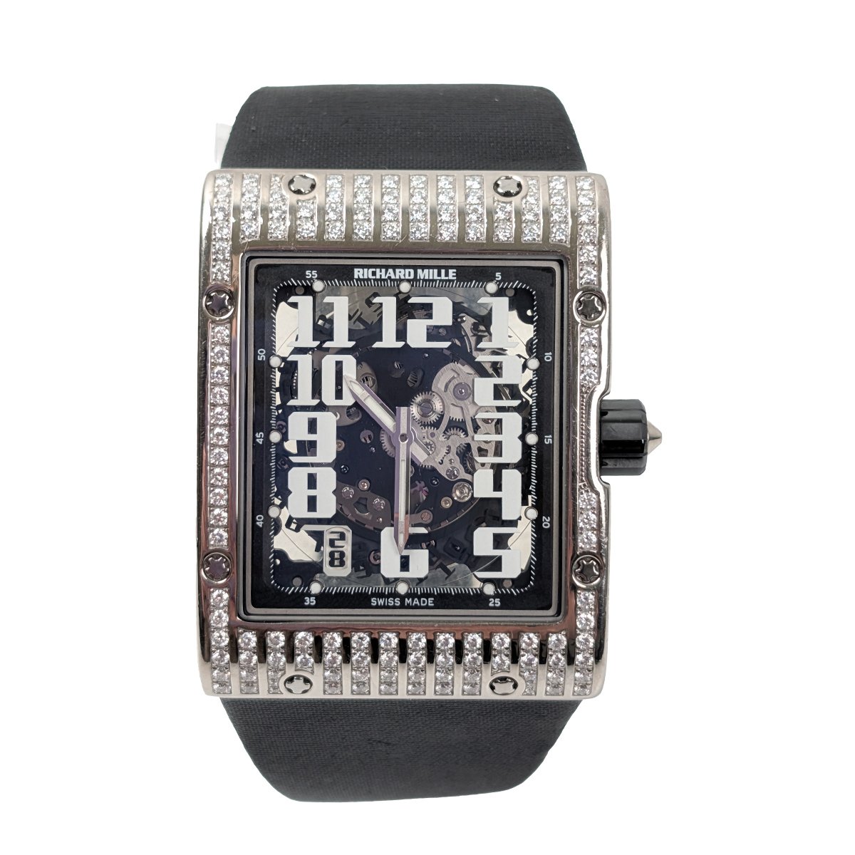 Richard Mille RM016 Ultra Flat with Full Diamond Case White Gold