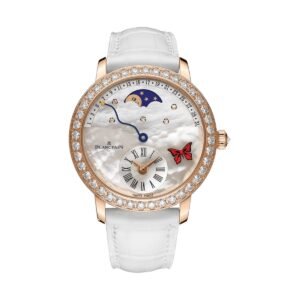 Blancpain Ladybird Quantieme Retrograde White Ostrich Diamond 3653A 2954 58CB