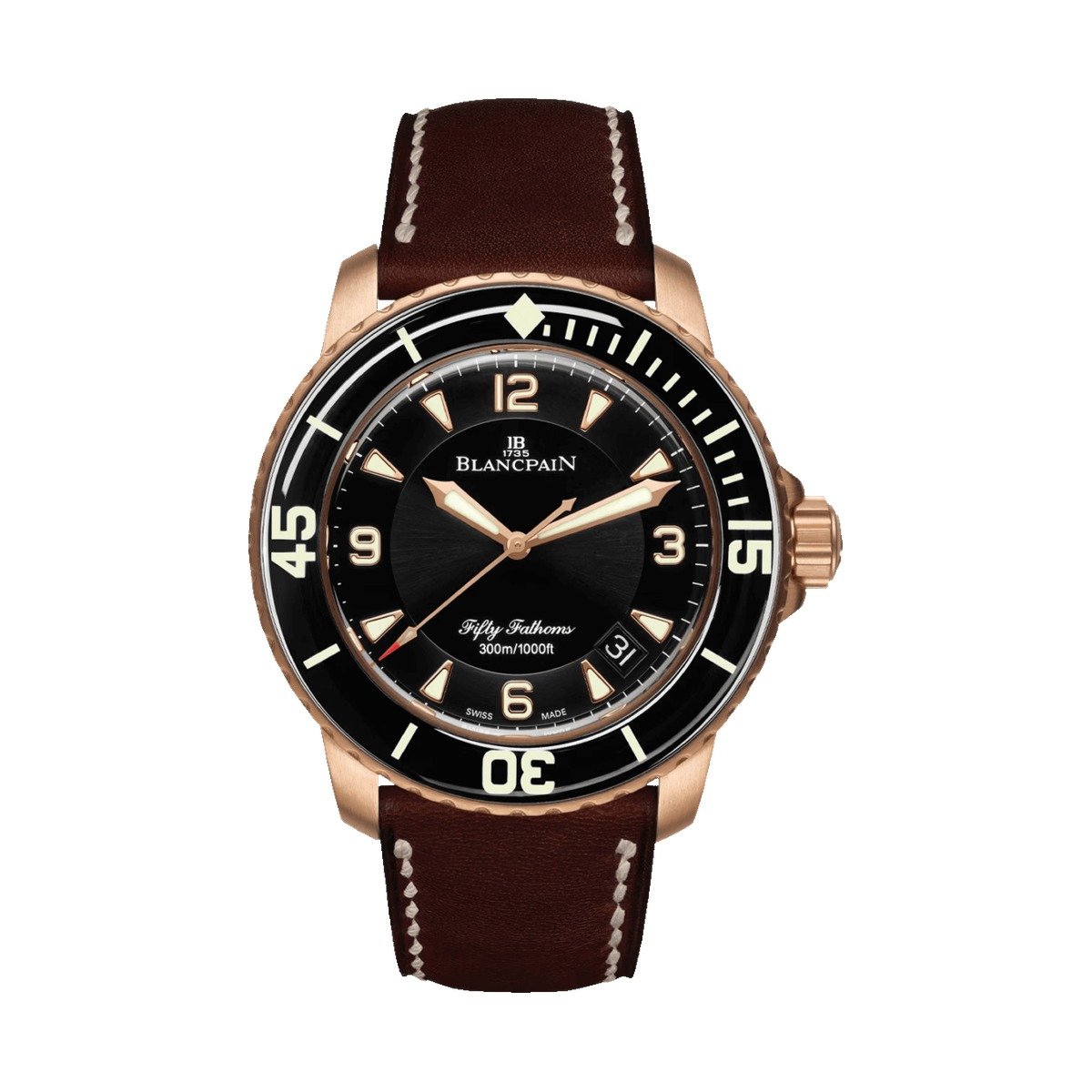 Blancpain Fifty Fathoms Automatique Red Gold Barennia Leather 5015A 3630 63B