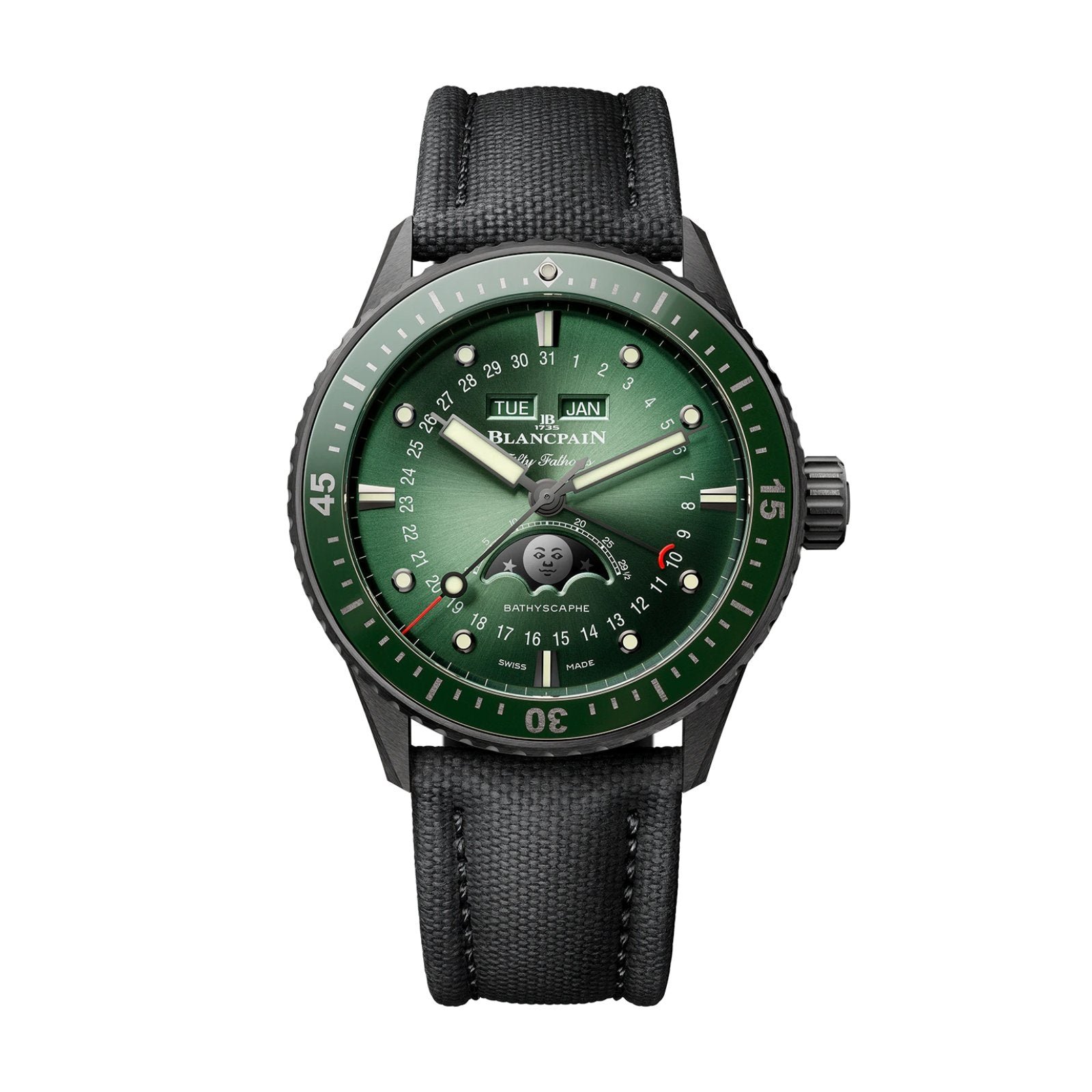 Blancpain Fifty Fathoms Bathyscaphe Quantième Complet Phases de Lune 43mm