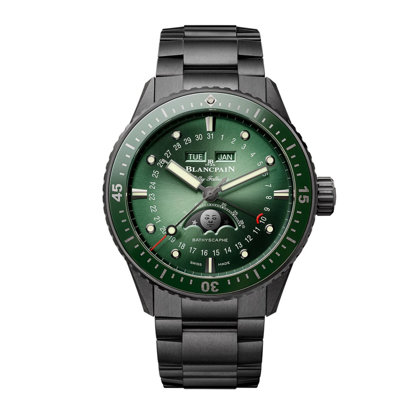 Blancpain Fifty Fathoms Bathyscaphe Quantième Complet Phases de Lune 43mm