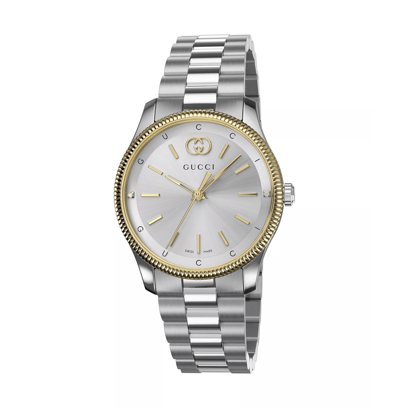 Gucci G-Timeless Watch 29mm, Silver/Gold