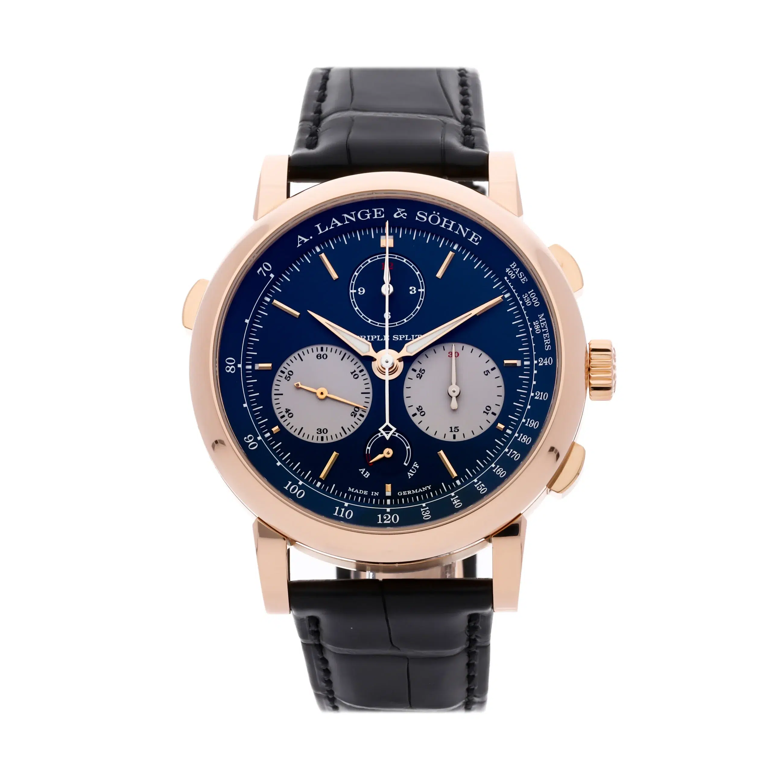 A. Lange & Söhne Saxonia 424.037 43MM Rose Gold Triple Split