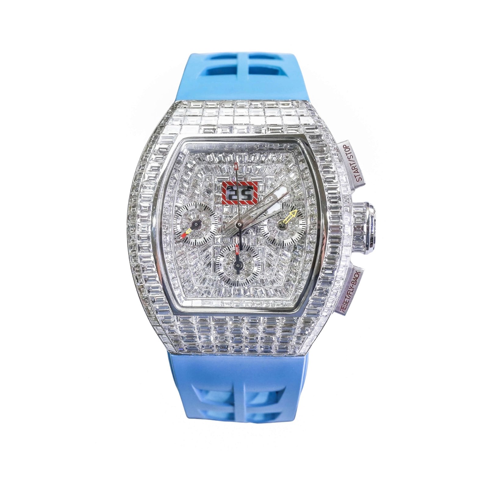 Richard Mille RM 011 Aftermarket Iced Out Diamonds Watch