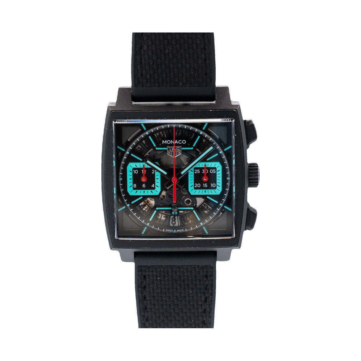 TAG Heuer Monaco 39mm Titanium DLC Turquoise Dial CBL2184.FT6236