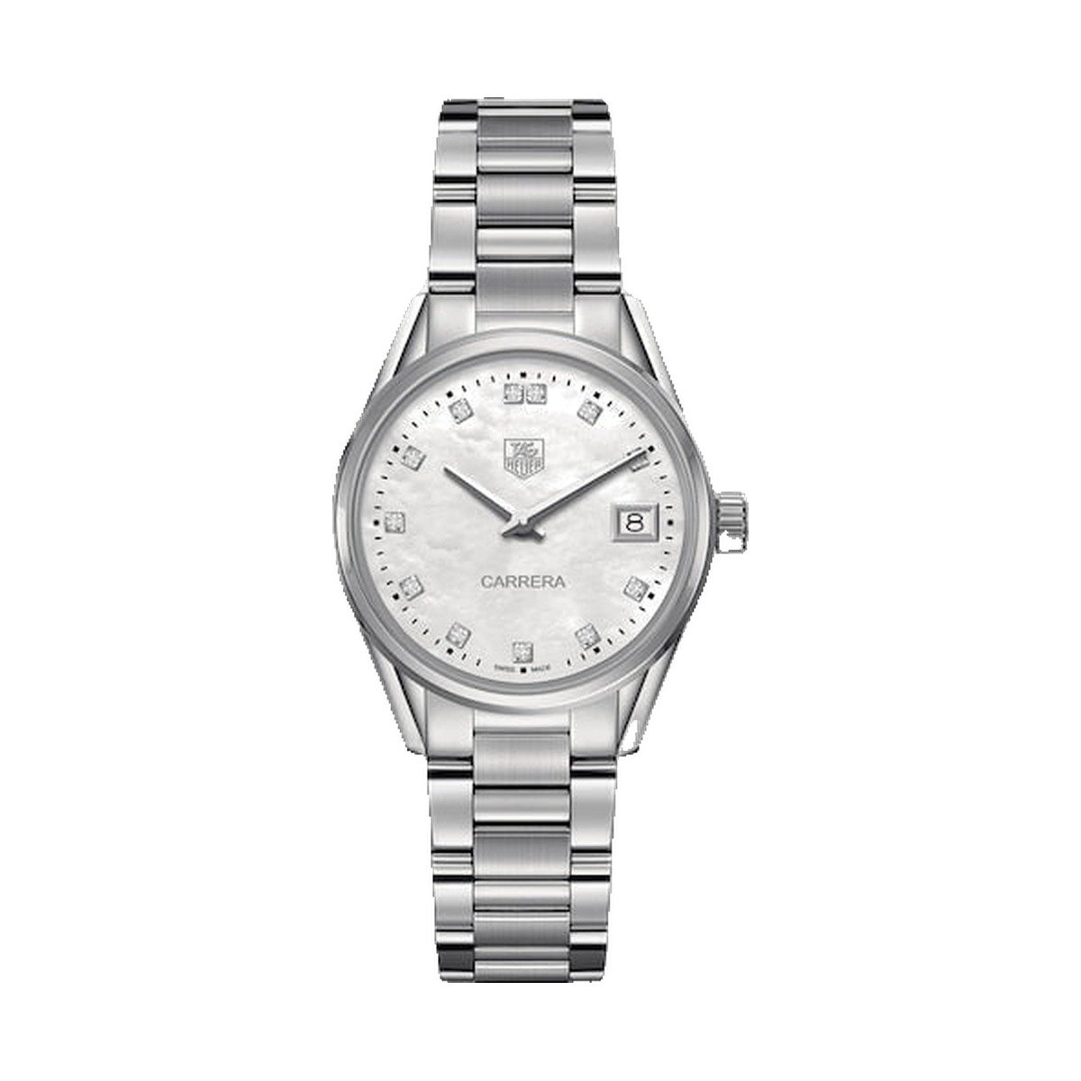 TAG Heuer Carrera Quartz 32mm Ladies MOP Diamond WAR1314.BA0778