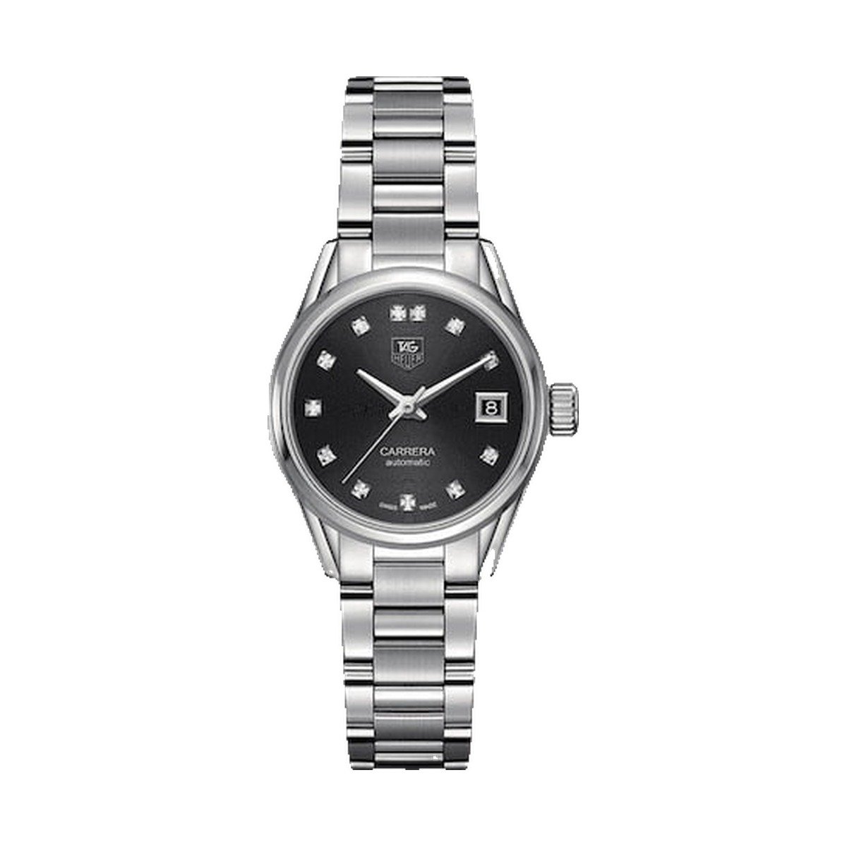 TAG Heuer Carrera Calibre 9 Automatic 28mm Ladies Diamond WAR2413.BA0776