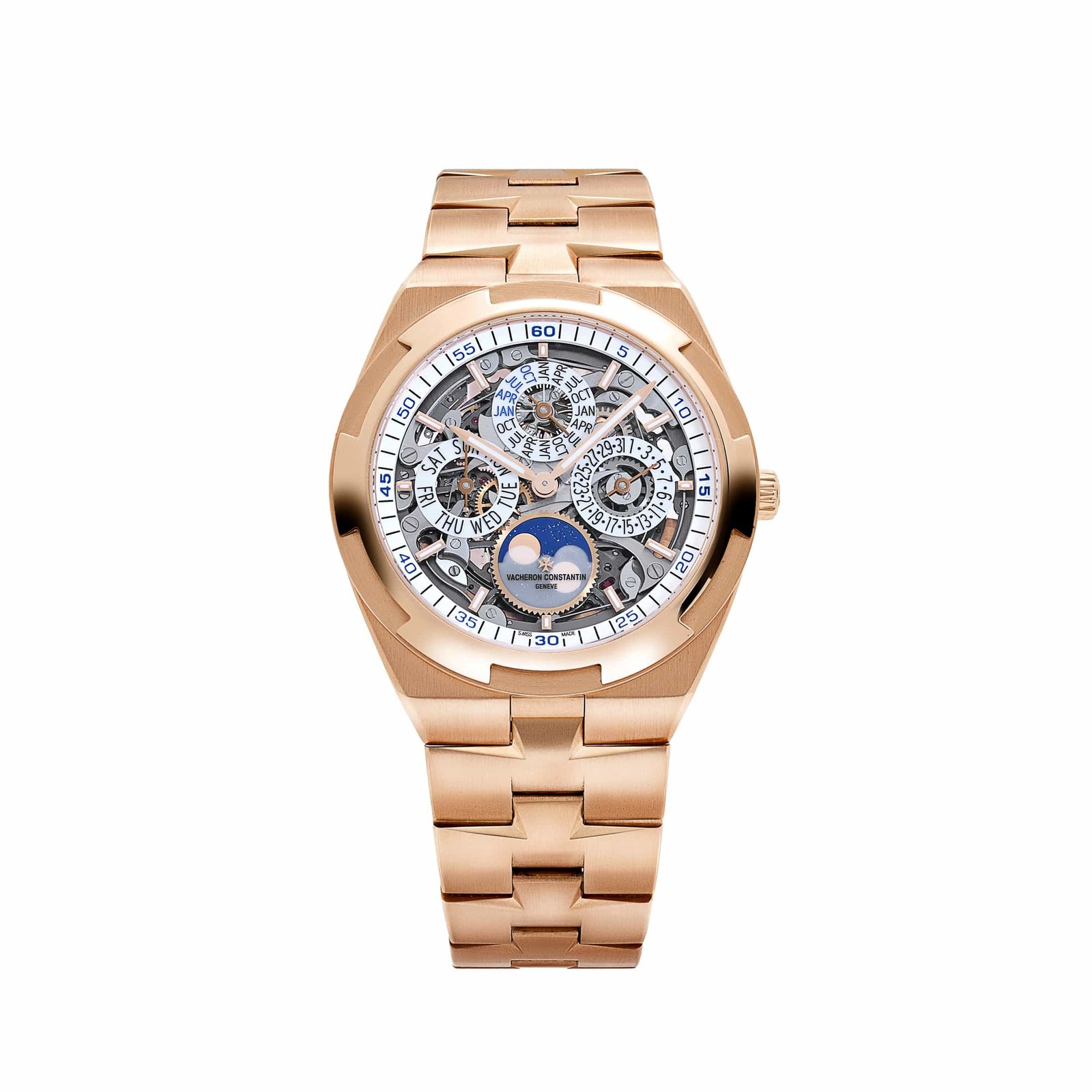 Vacheron Constantin Overseas 4300V/120R-B547 Perpetual Calendar Ultra-Thin Skeleton Rose Gold