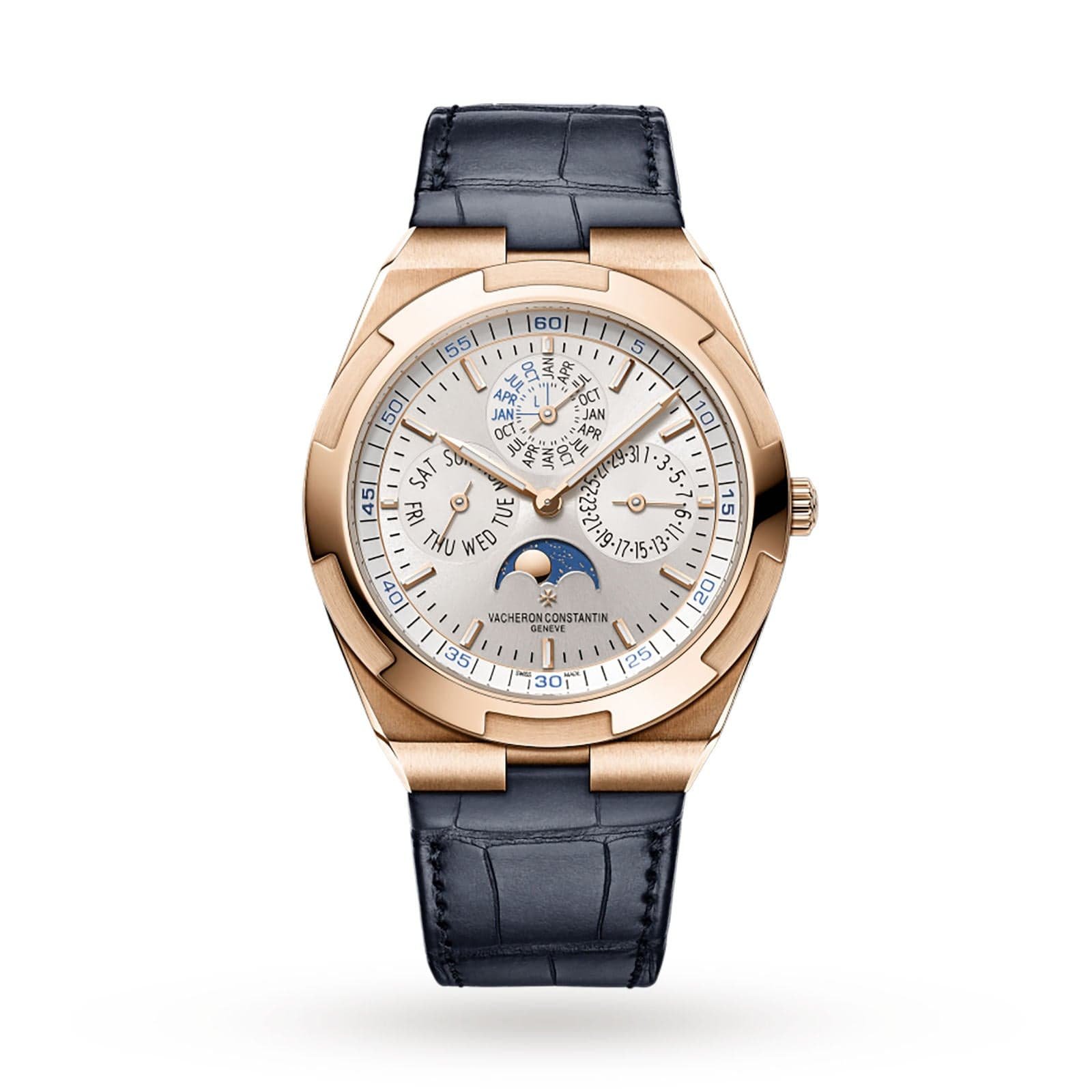 Vacheron Constantin Overseas 4300V/000R-B064 Ewiger Kalender Ultra-Thin Rose Gold Silver Dial