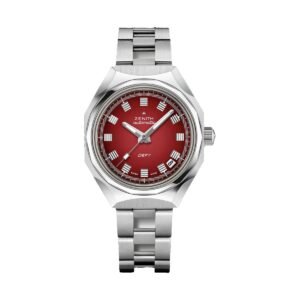 Zenith Defy Revival A3691 Watch - 37 mm Steel Case - Ruby Gradient Dial - Stainless Steel Ladder Bracelet - 03.A3642.670/3691.M3642