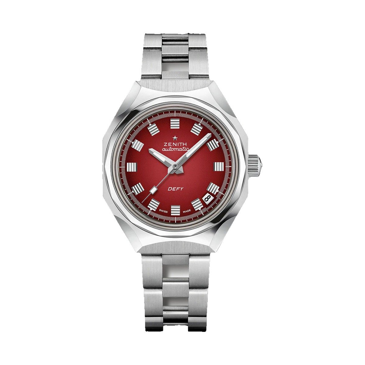 Zenith Defy Revival A3691 Watch - 37 mm Steel Case - Ruby Gradient Dial - Stainless Steel Ladder Bracelet - 03.A3642.670/3691.M3642