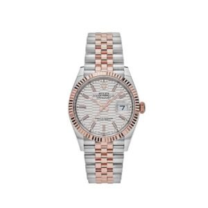 Rolex Datejust 36 126231 Rose Gold Stainless Steel Silver Fluted Motif Dial (2024)