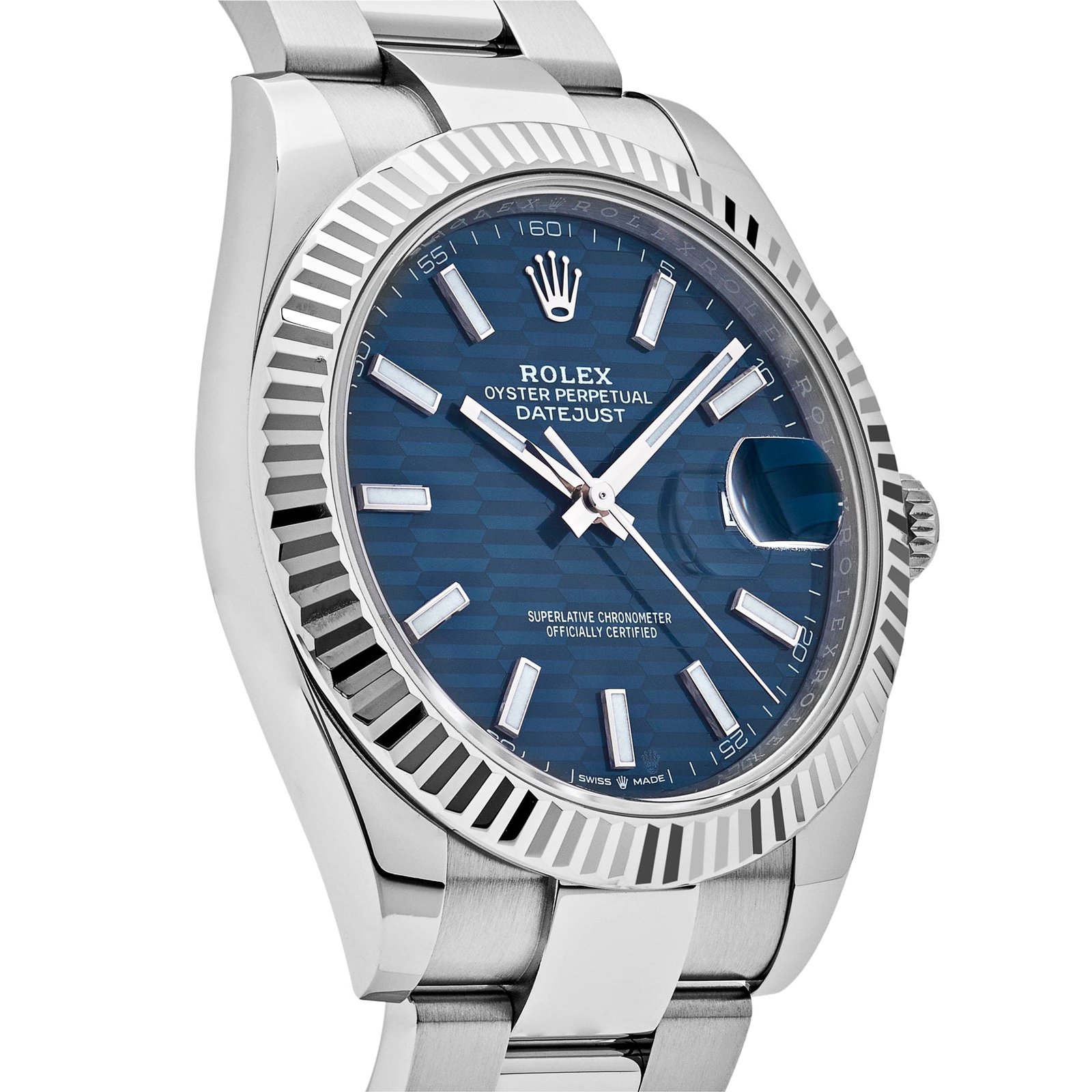 Rolex Datejust 41 126334 Stainless Steel Fluted Motif Blue Dial Oyster (2023) - Image 4
