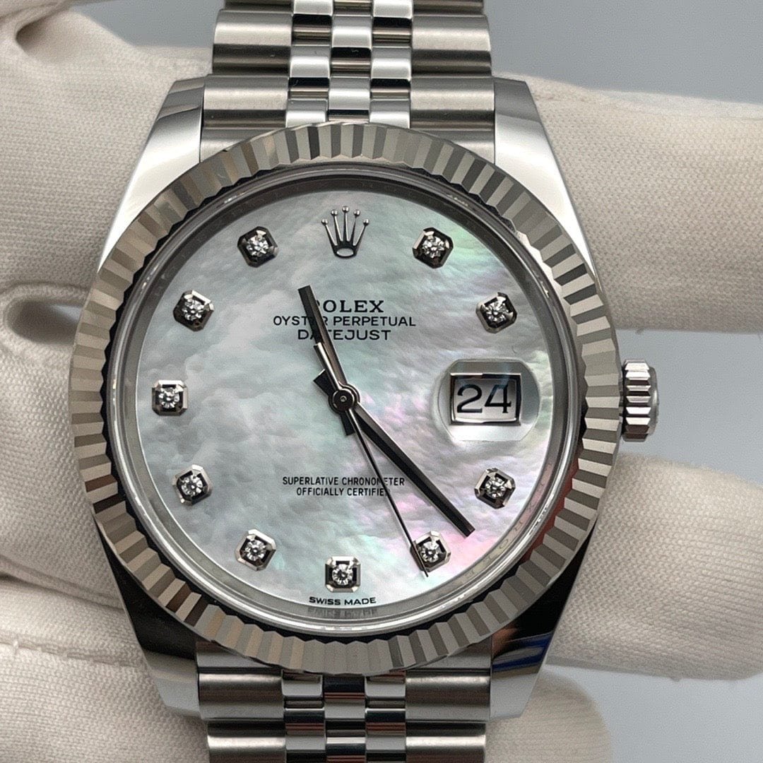 Rolex Datejust 41 126334 Stainless Steel Diamond Mother Of Pearl Dial Jubilee - Image 3