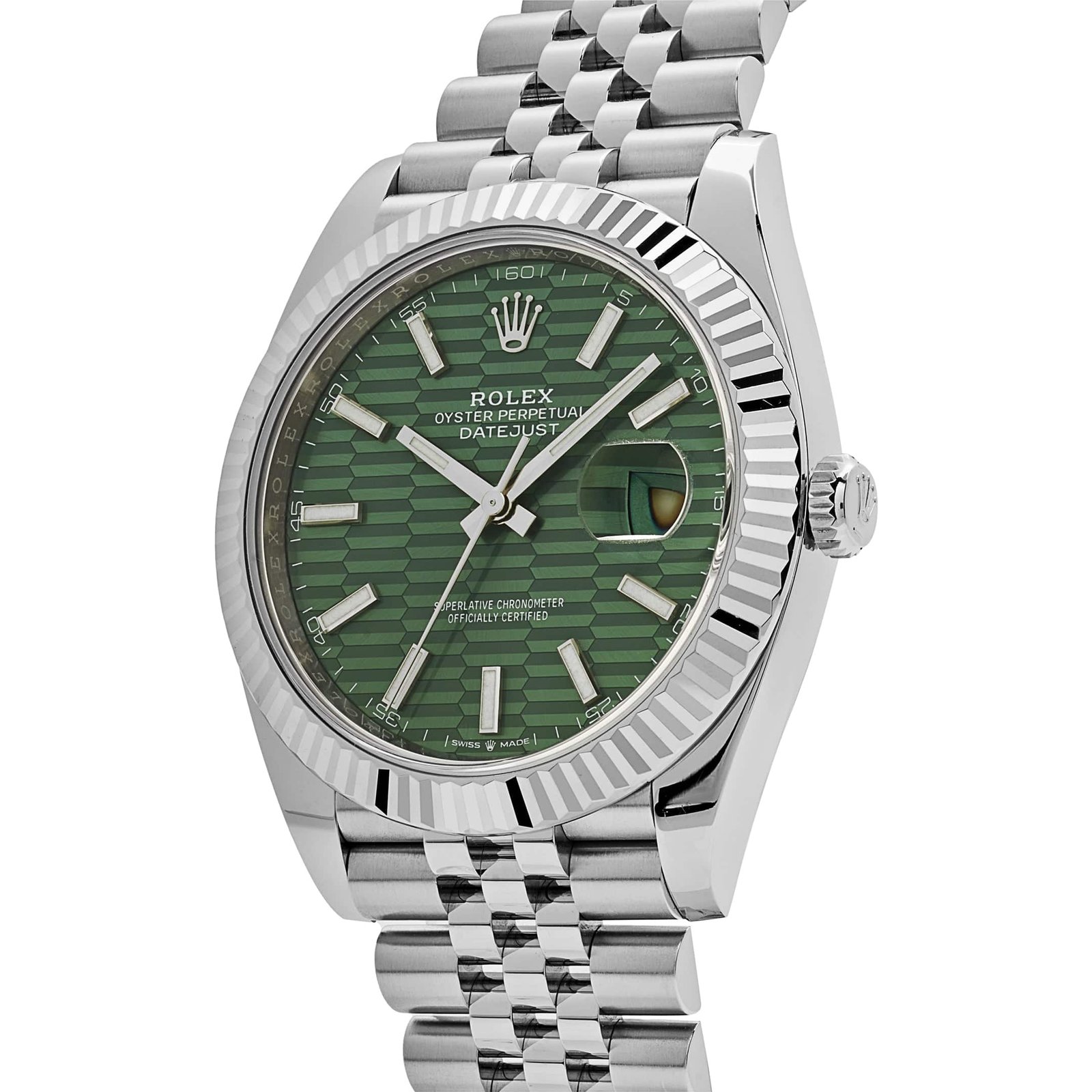 Rolex Datejust 41 126334 Stainless Steel Green Motif Dial Jubilee - Image 4