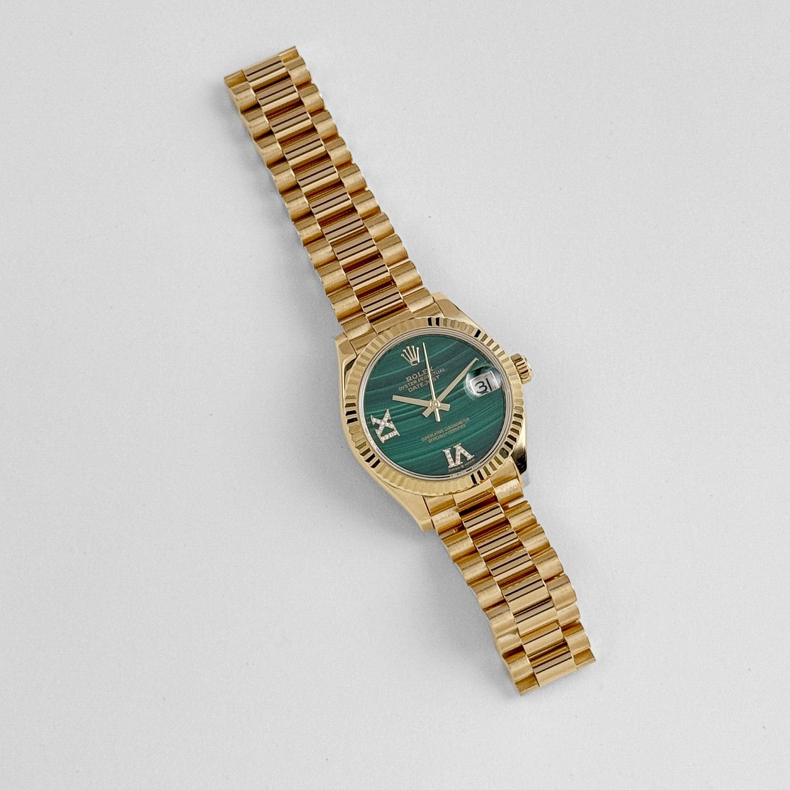 Rolex Datejust 31 278278 'Ladies' Yellow Gold Malachite Diamond Dial - Image 3