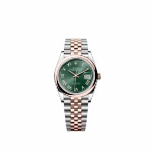 Rolex Datejust 36 126201 Rose Gold Stainless Steel Mint Green Roman Dial Jubilee (2026)