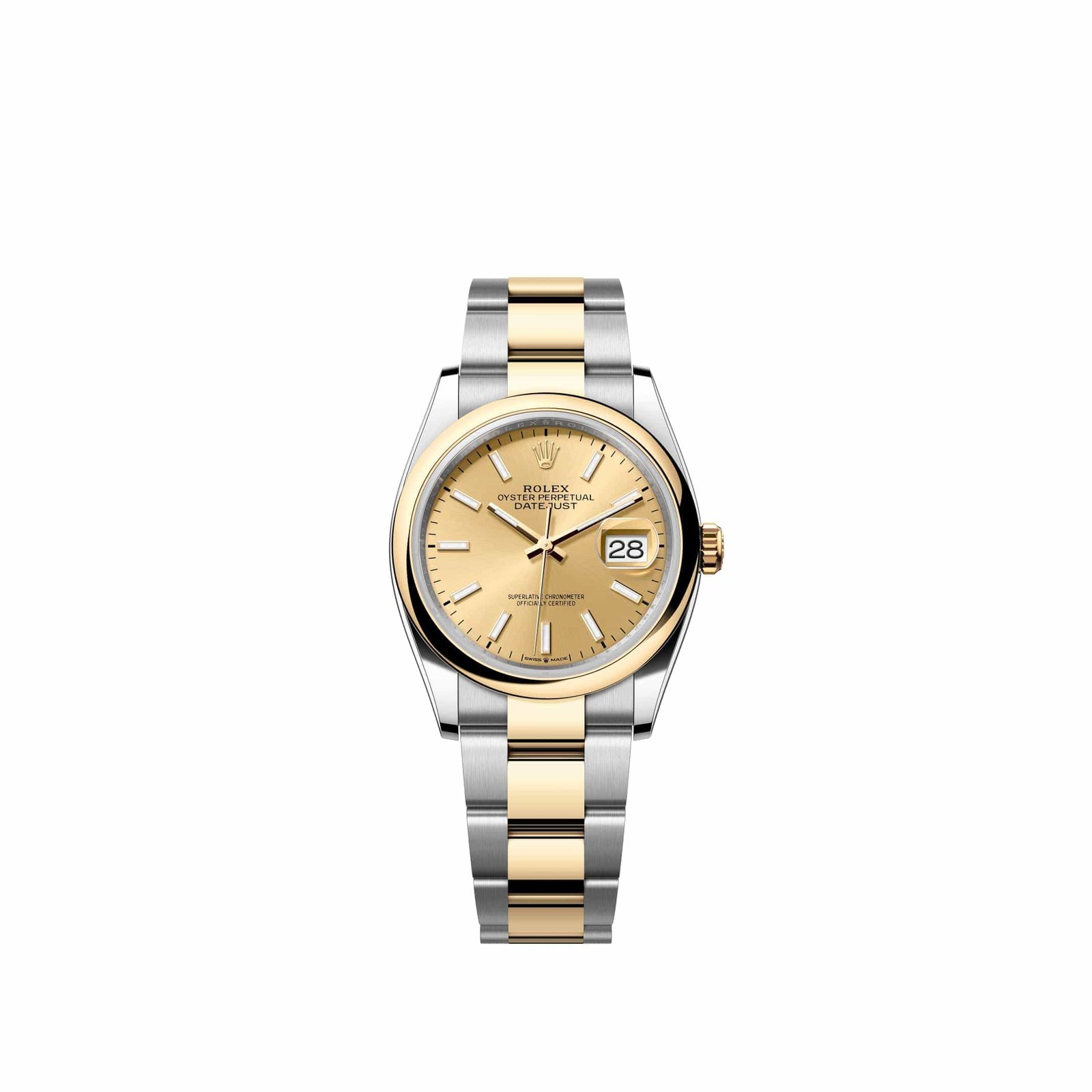 Rolex Datejust 36 126203 Yellow Gold Stainless Steel Champagne Dial Oyster (2026)