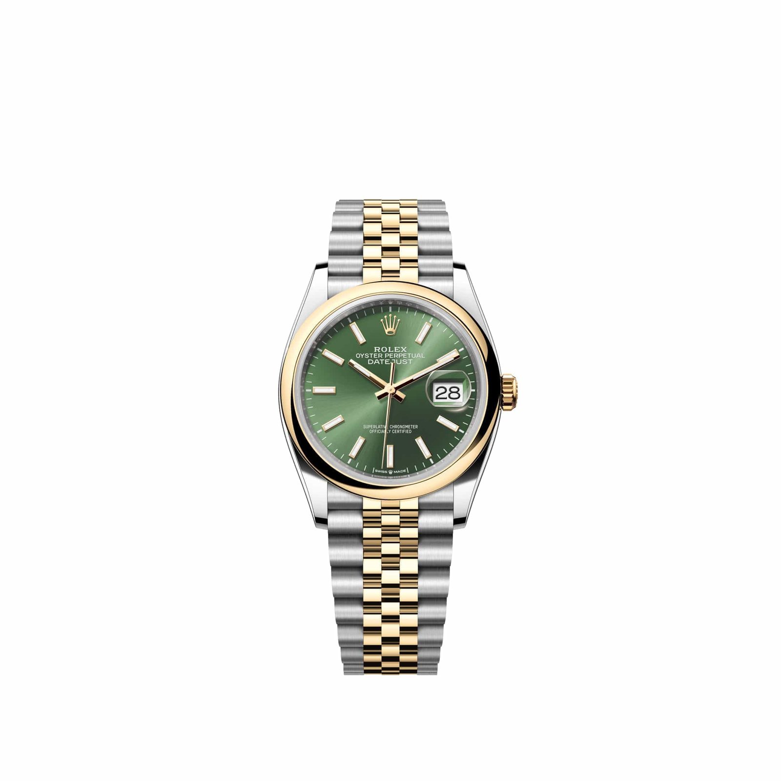 Rolex Datejust 36 126203 Yellow Gold Stainless Steel Olive Green Dial Jubilee (2026)