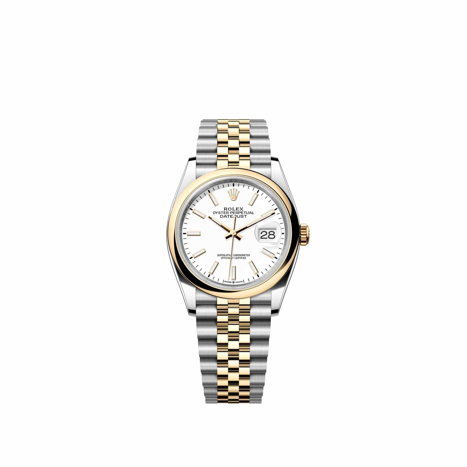 Rolex Datejust 36 126203 Yellow Gold Stainless Steel White Dial Jubilee (2026)
