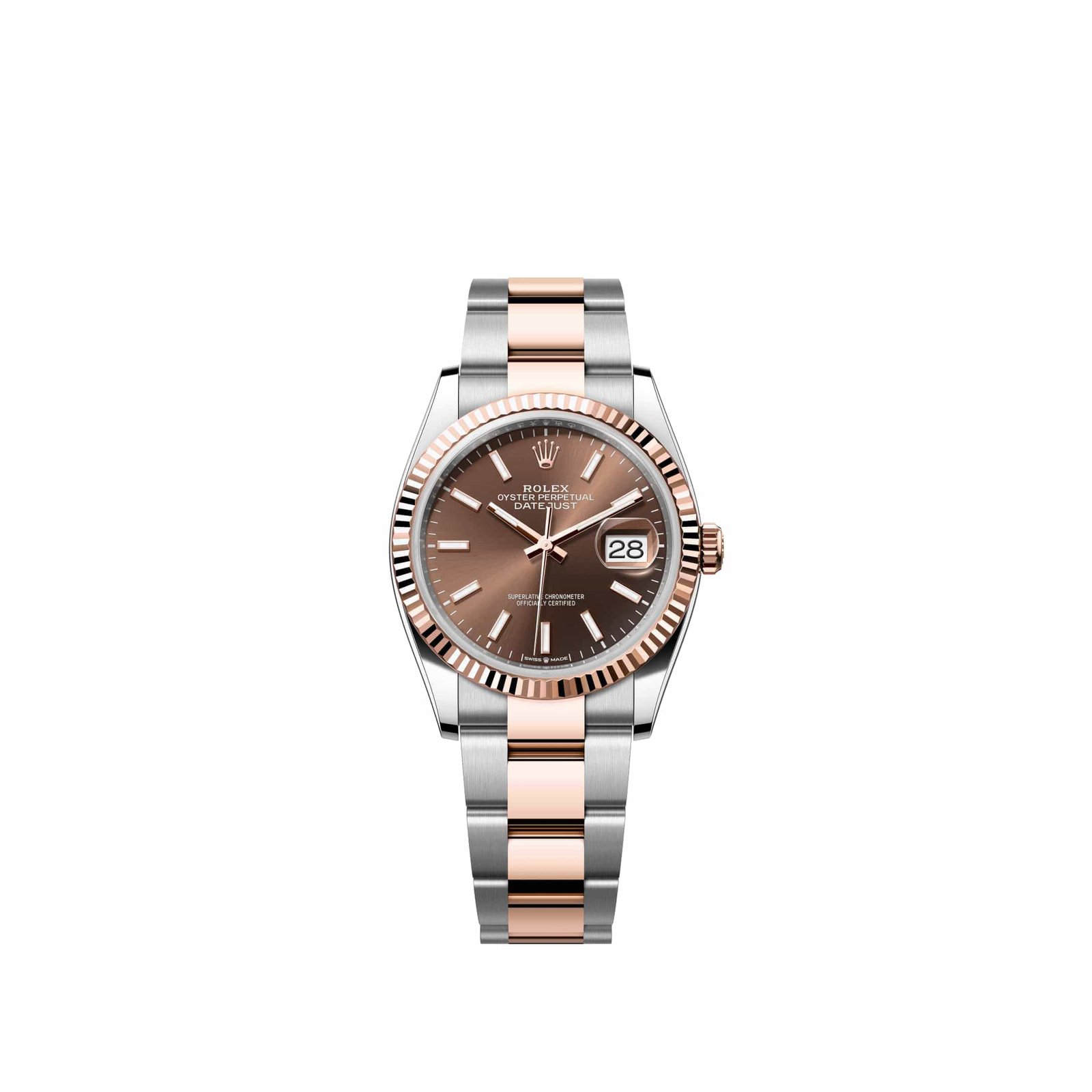 Rolex Datejust 36 126231 Rose Gold Stainless Steel Chocolate Dial Oyster (2026)