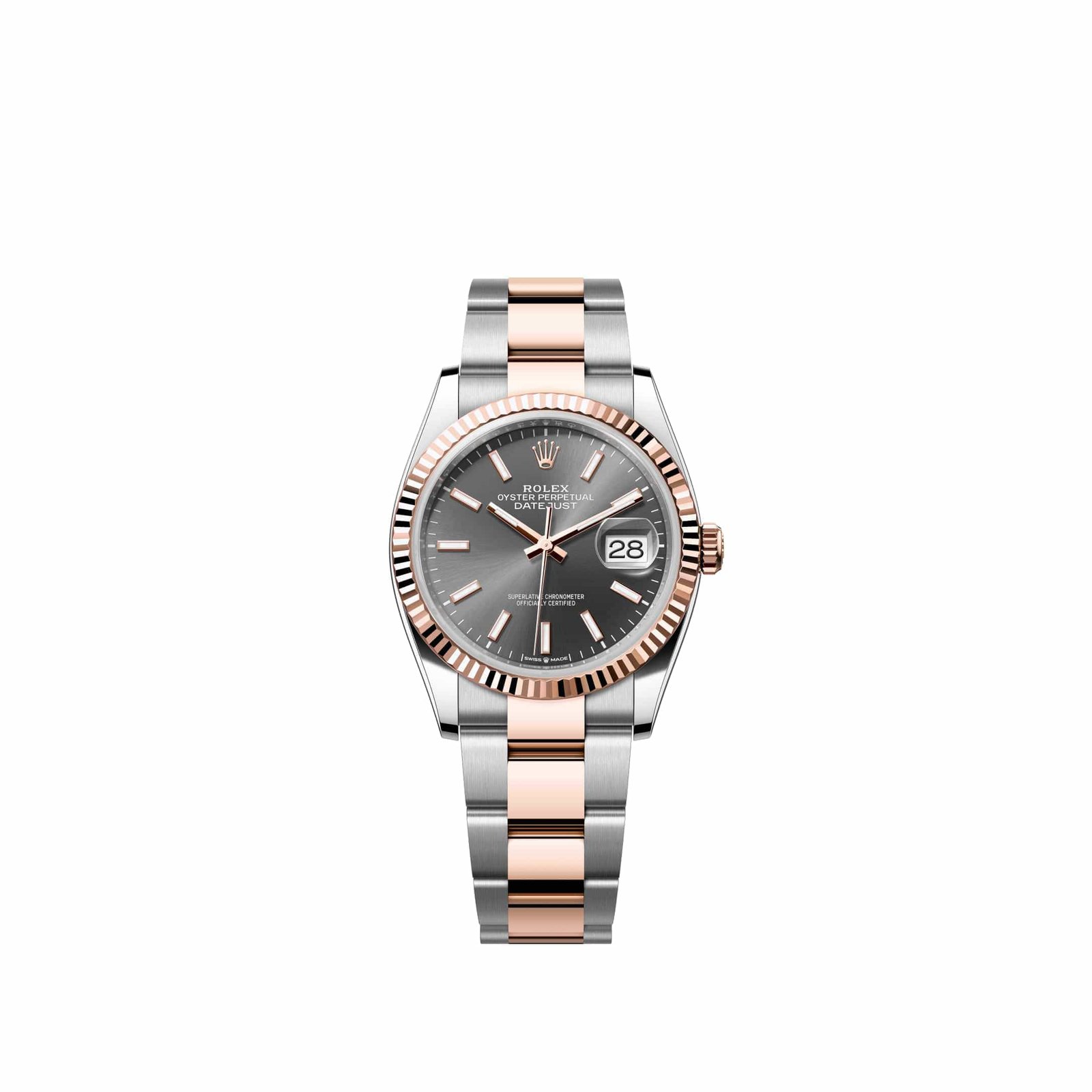 Rolex Datejust 36 126231 Rose Gold Stainless Steel Slate Dial Oyster (2026)