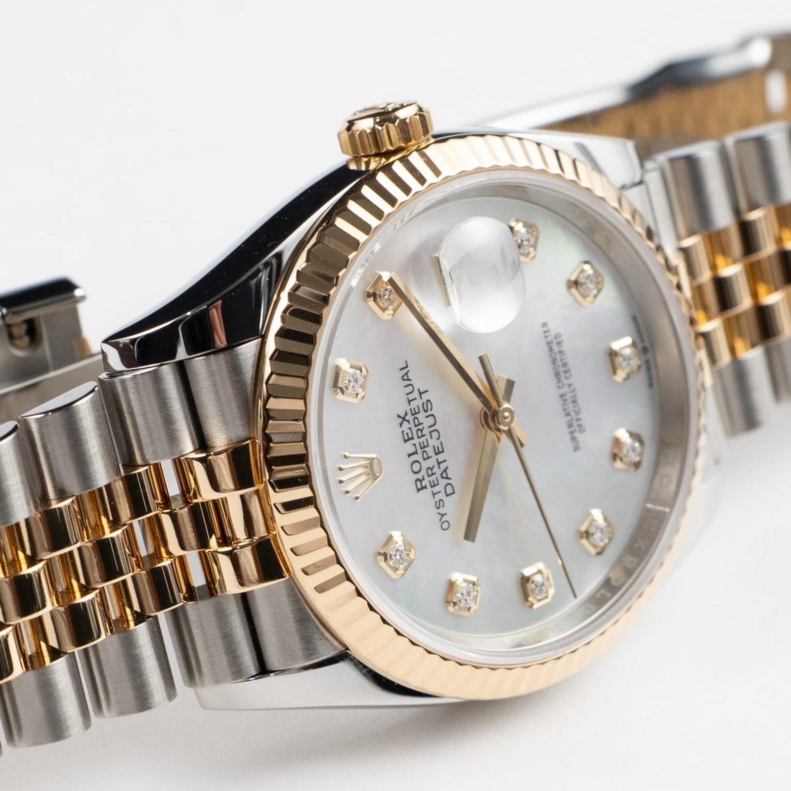 Rolex Datejust 36 126233 Stainless Steel Yellow Gold Mother of Pearl Diamond Dial Jubilee (2021) - Image 7