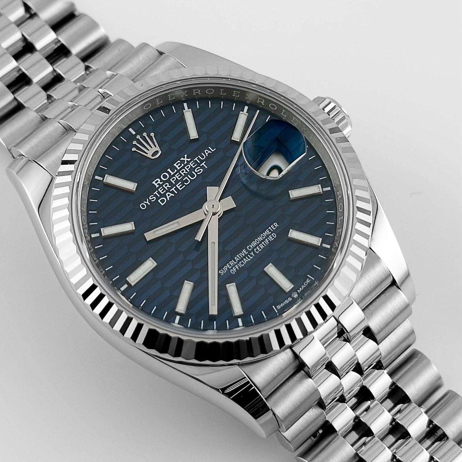 Rolex Datejust 36 126234 Stainless Steel Blue Motif Dial Jubilee (2023) - Image 2