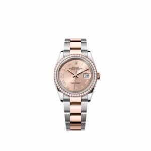Rolex Datejust 36 126281RBR Rose Gold Stainless Steel Rose Diamond Roman Dial Oyster Diamond Bezel (2026)