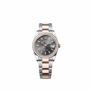 Rolex Datejust 36 126281RBR Rose Gold Stainless Steel Slate Dial Oyster Diamond Bezel (2026)