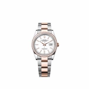 Rolex Datejust 36 126281RBR Rose Gold Stainless Steel White Dial Oyster Diamond Bezel (2026)