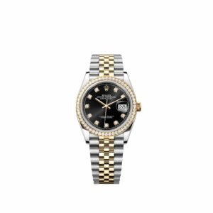 Rolex Datejust 36 126283RBR Yellow Gold Stainless Steel Black Diamond Dial Jubilee Diamond Bezel (2026)