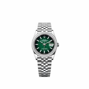 Rolex Datejust 36 126284RBR Stainless Steel Green Ombre Dial Jubilee Diamond Bezel (2026)