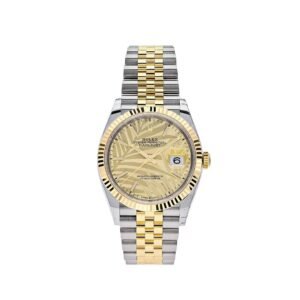 Rolex Datejust 36 126233 Stainless Steel Yellow Gold Palm Motif Dial Jubilee