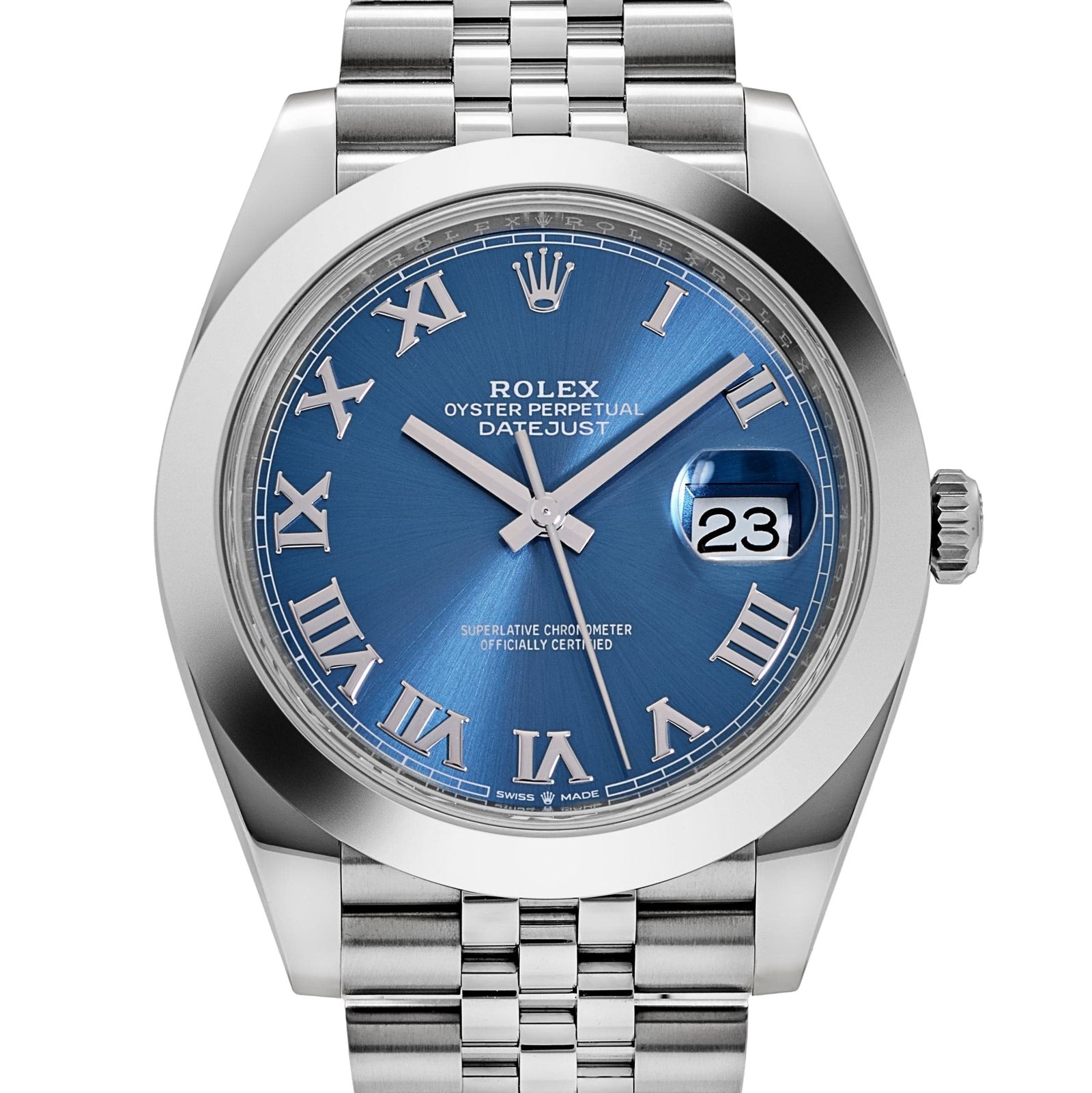 Rolex Datejust 41 126300 Stainless Steel Blue Roman Dial Jubilee (2025) - Image 4