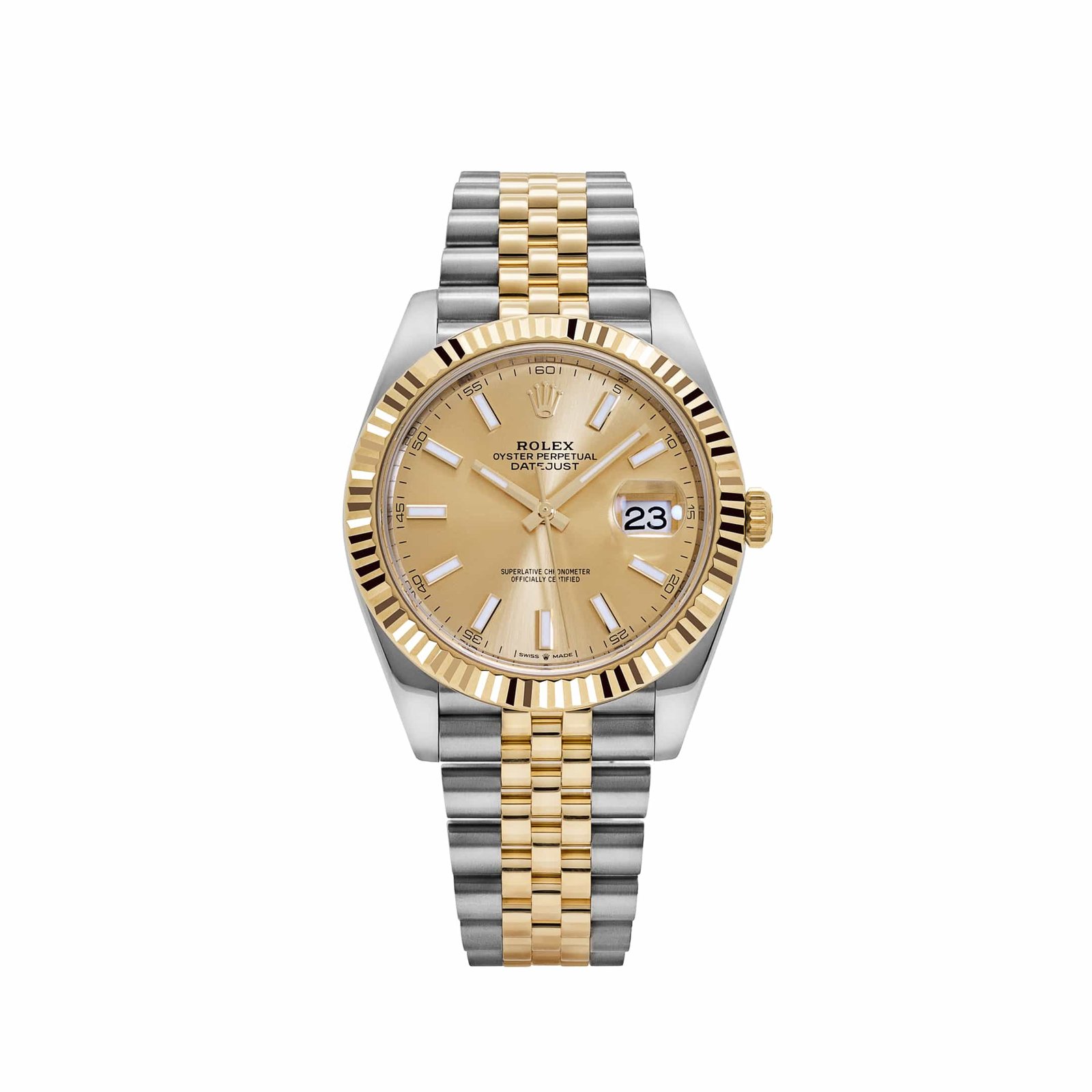 Rolex Datejust 41 126333 Stainless Steel Yellow Gold Champagne Dial Jubilee