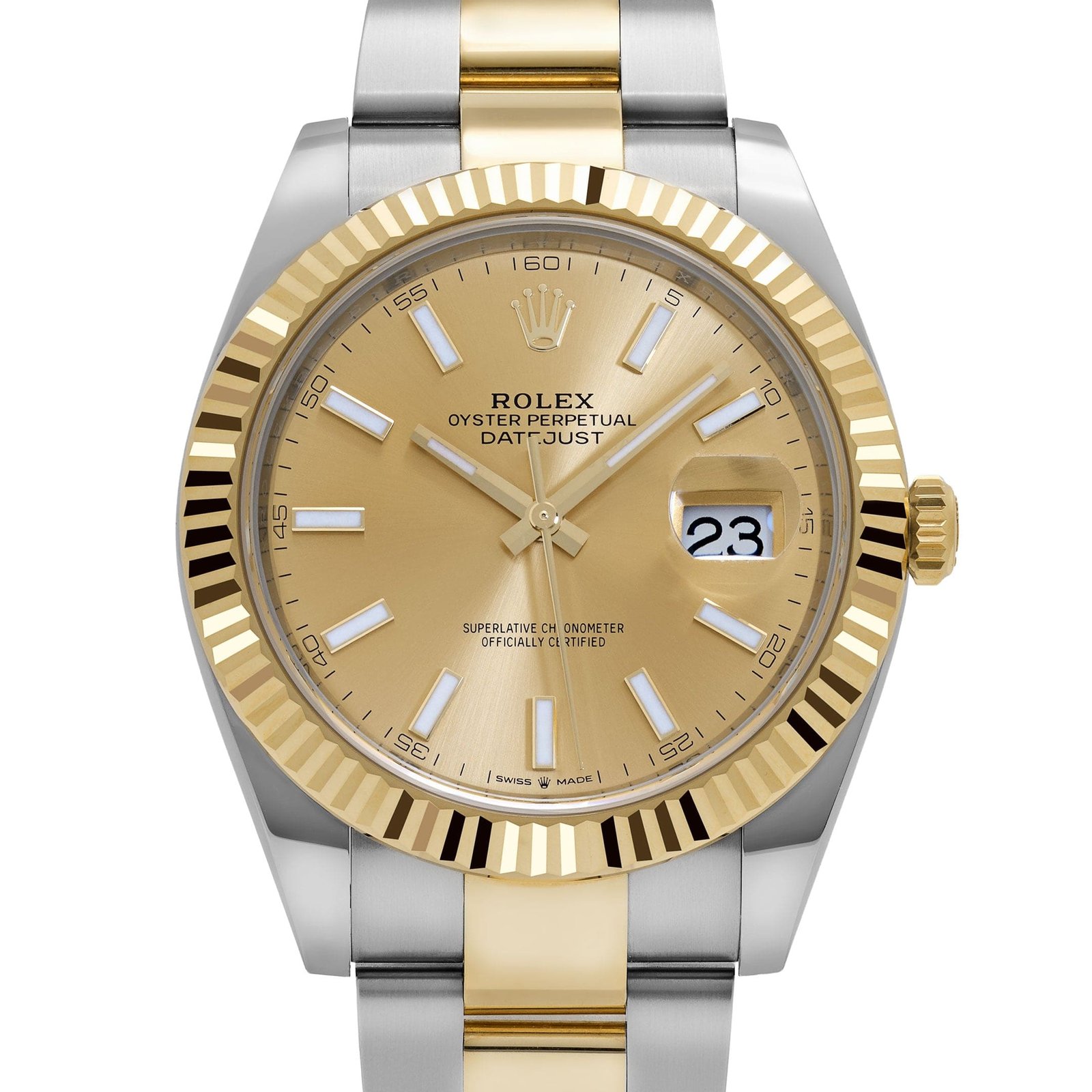 Rolex Datejust 41 126333 Stainless Steel Yellow Gold Champagne Dial Oyster - Image 3