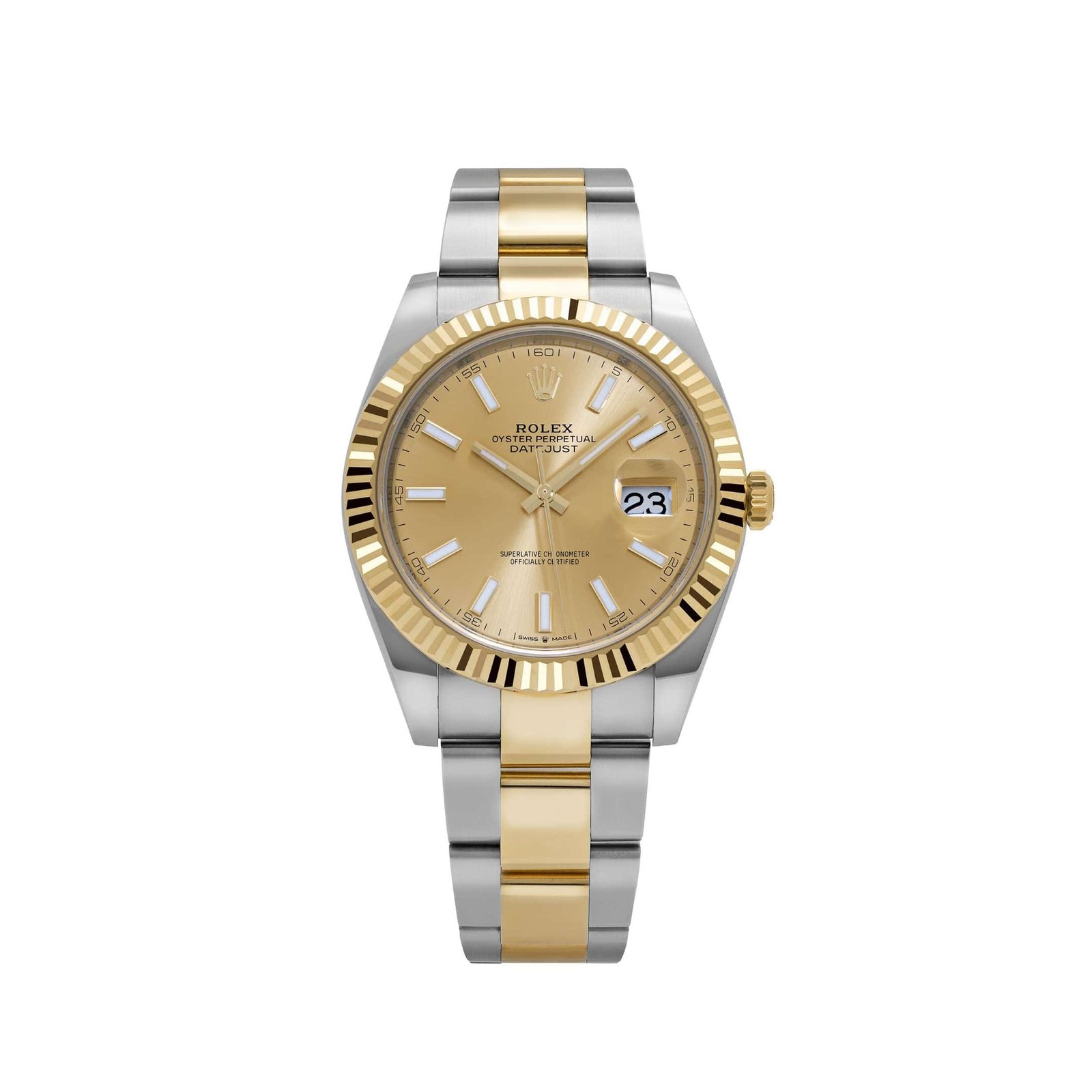 Rolex Datejust 41 126333 Stainless Steel Yellow Gold Champagne Dial Oyster (2025)