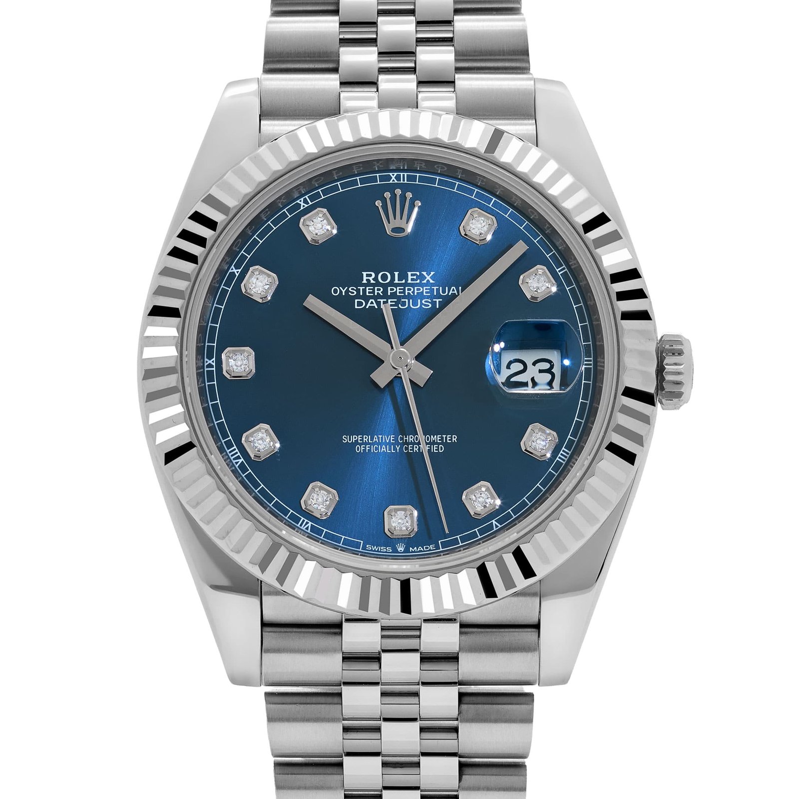 Rolex Datejust 41 126334 Stainless Steel Blue Diamond Dial Jubilee (2026) - Image 3