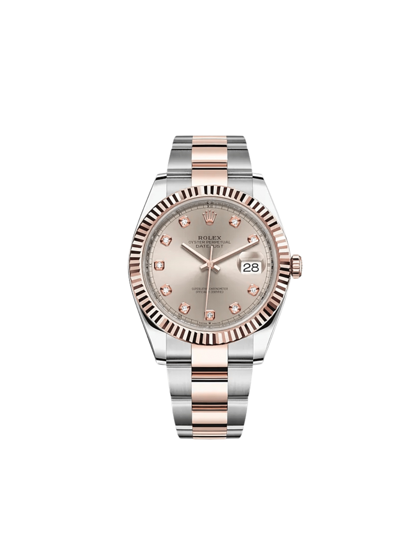 Rolex Datejust 41 126331 Rose Gold Stainless Steel Sundust Diamond Dial