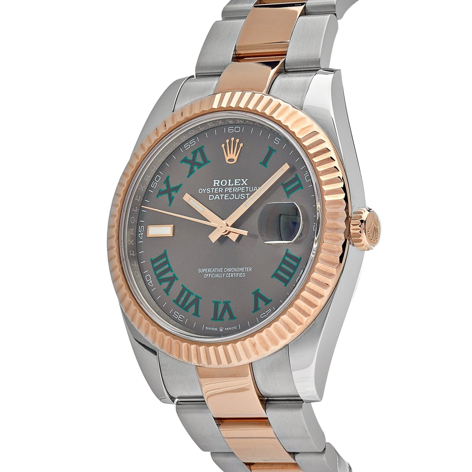 Rolex Datejust 41 126331 'Wimbledon' Rose Gold Stainless Steel Slate Dial Fluted Oyster - Image 2