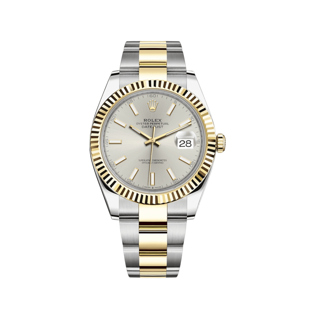 Rolex Datejust 41 126333 Stainless Steel Yellow Gold Silver Dial