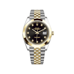 Rolex Datejust 41 126303 Stainless Steel Yellow Gold Black Diamond Dial Jubilee